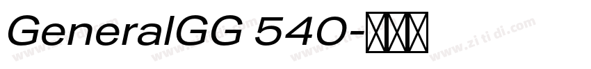 GeneralGG 540字体转换